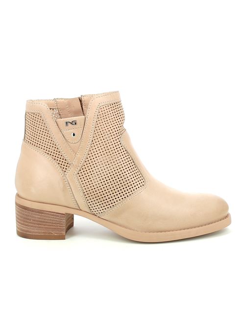 tronchetto da donna in pelle beige NERO GIARDINI | E512660D439